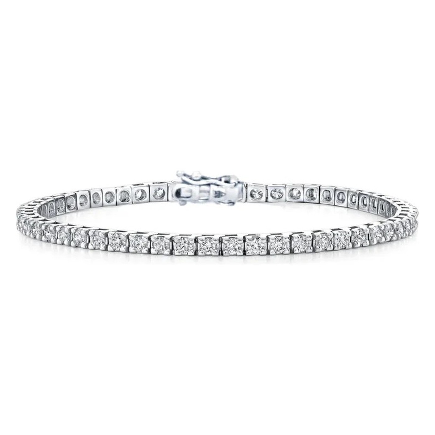 Diamond tennis bracelet, 18kt white gold